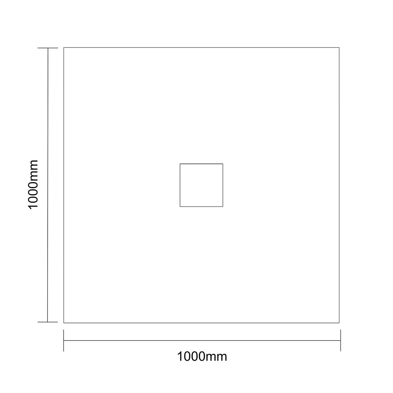 WholeSeal Wetroom 1000mm X 1000mm X 90mm Square Shower Substrate With Square Waste Outlet 8 WholeSeal Wetroom 1000mm X 1000mm X 90mm Square Shower Substrate With Square Waste Outlet - Image 6