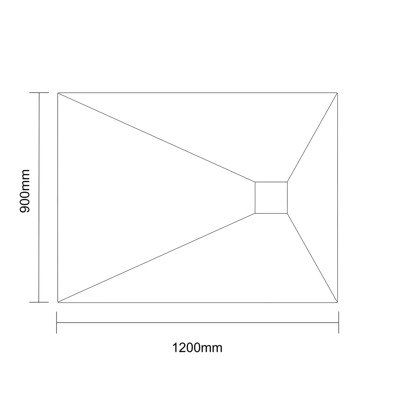 WholeSeal Wetroom 1200mm X 900mm X 30mm Rectangular Shower Tray Former With End Square Waste Outlet 8 WholeSeal Wetroom 1200mm X 900mm X 30mm Rectangular Shower Tray Former With End Square Waste Outlet - Image 6