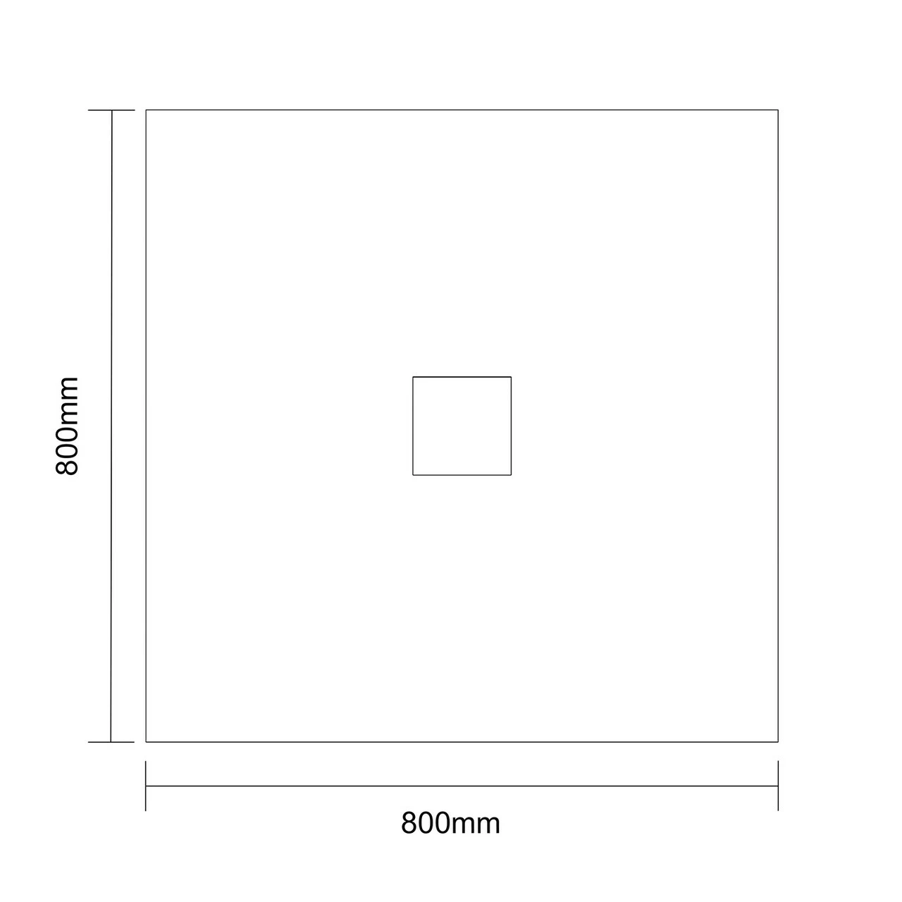 WholeSeal Wetroom 800mm X 800mm X 90mm Square Shower Substrate With Square Waste Outlet 8 WholeSeal Wetroom 800mm X 800mm X 90mm Square Shower Substrate With Square Waste Outlet - Image 6