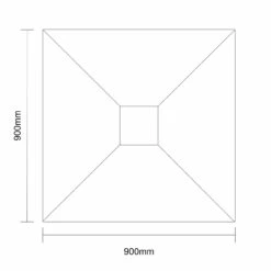WholeSeal Wetroom 900mm X 900mm X 30mm Square Shower Tray Former With Centre Square Waste Outlet -Bathroom Products Sales Store wholeseal wetroom 900mm x 900mm x 30mm square shower tray former with centre square waste outlet line top 55304.1652444566