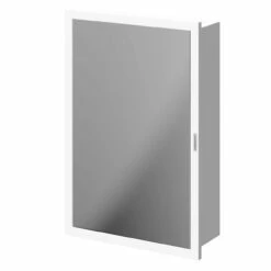 WholeSeal Wetroom White 535mm X 800mm X 211mm Recessed Mirrored Cabinet