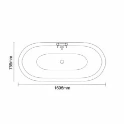 Windsor. Windsor 1695mm X 755mm Double Ended Freestanding Roll Top Bath With Chrome Tiger Feet -Bathroom Products Sales Store windsor 1695mm x 755mm double ended freestanding roll top bath with chrome tiger feet line top 32937.1652445130