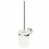 Windsor. Windsor 1930 Polished Chrome And White Ceramic Wall Mounted Toilet Brush And Holder -Bathroom Products Sales Store windsor 1930 polished chrome and white ceramic wall mounted toilet brush and holder right view 39803.1661349529