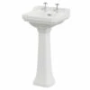 Windsor. Windsor Traditional 500mm Basin With 2 Tap Holes And Full Pedestal 2 Windsor. Windsor Traditional 500mm Basin With 2 Tap Holes And Full Pedestal -Bathroom Products Sales Store windsor traditional 500mm basin with 2 tap holes and full pedestal right 61627.1660058034