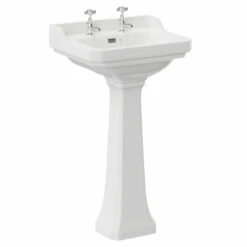 Windsor. Windsor Traditional 560mm Basin With 2 Tap Holes And Full Pedestal -Bathroom Products Sales Store windsor traditional 560mm basin with 2 tap holes and full pedestal left 69992.1660057770