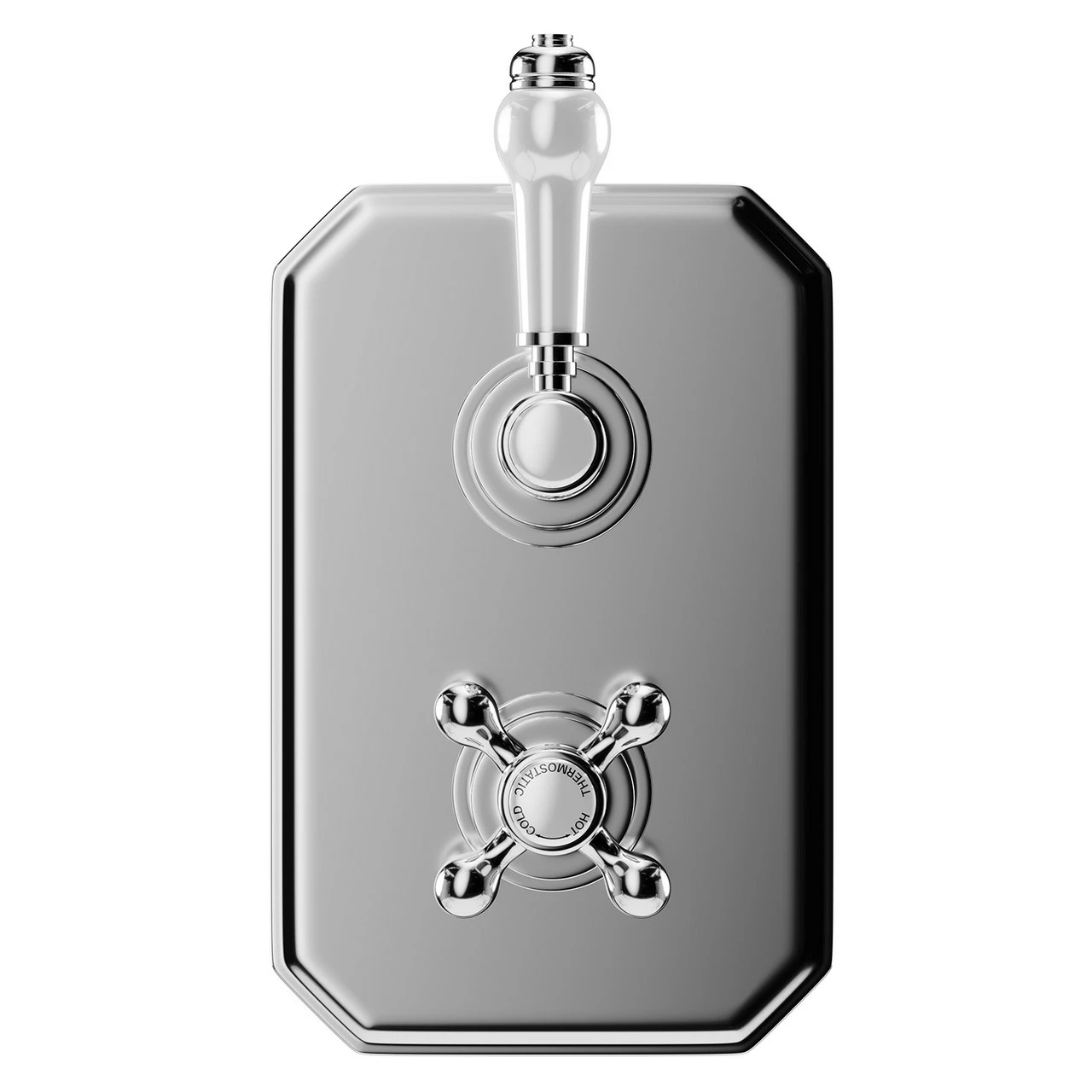 Windsor. Windsor Traditional Polished Chrome Concealed Twin Thermostatic Shower Valve - 1 Outlet 4 Windsor. Windsor Traditional Polished Chrome Concealed Twin Thermostatic Shower Valve - 1 Outlet - Image 2